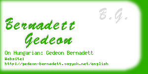 bernadett gedeon business card